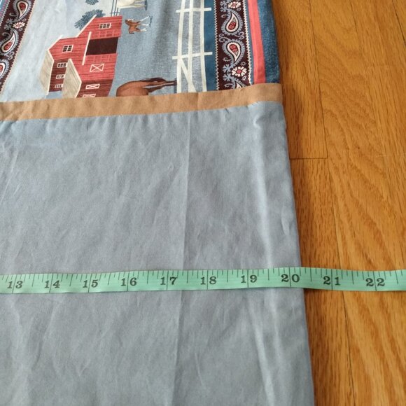 Vintage Horse Pillowcase Farm Barn Country Western Scene Handmade Pillow Case - Picture 8 of 10